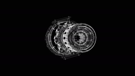 loop rotate jet engine turbine