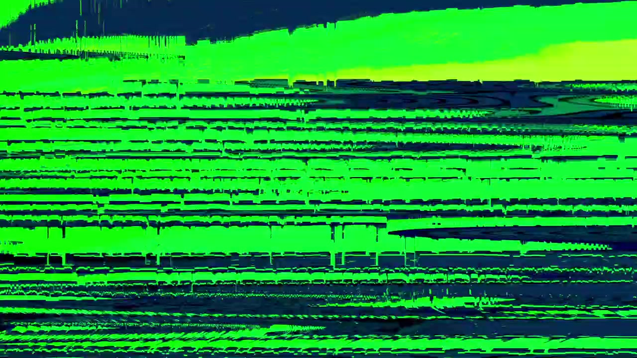 Abstract Digital Glitch Effect with Vibrant Colors and Horizontal Lines