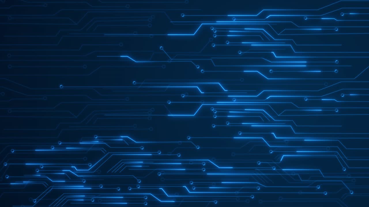 Futuristic circuit board animation electronic data flow circuit board glowing animation high tech