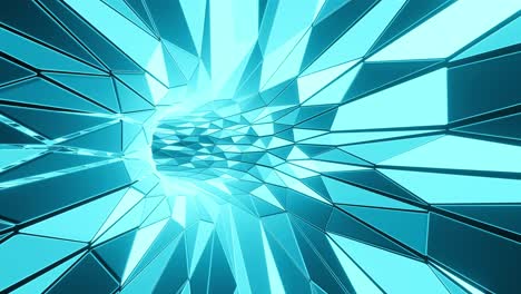 hypnotic endless rotating tunnel with pattern of square neon lights. abstract seamless warp tunnel animation. 3d blue sci-fi vj loop motion graphics background, flight through the luminous corridor