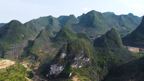 beautiful mountain range covered in vegetation and formed from limestone