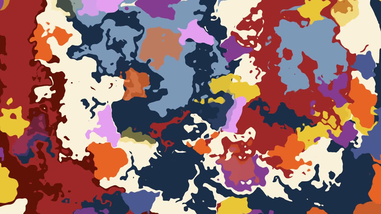 Turbulent paint splashes creating abstract art composition - colorful liquid motion, chaotic paint textures