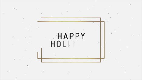 Moderner-Text-„Frohe-Feiertage“-In-Goldenem-Rahmen-Auf-Weißem-Farbverlauf