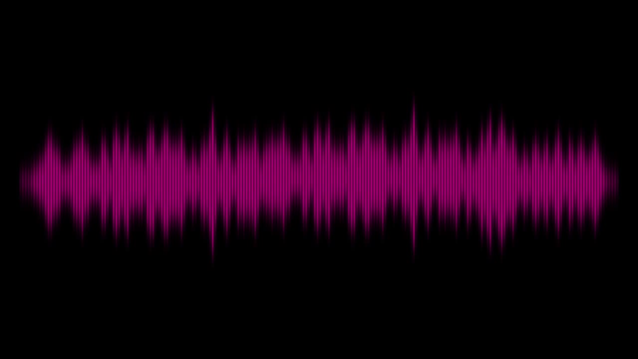 Video in loop con immagine di pressione sonora rosa e viola