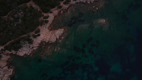 Rocky-mediterranean-beach-of-Sardegnya,-Italy