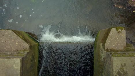 elevating from the river water fall