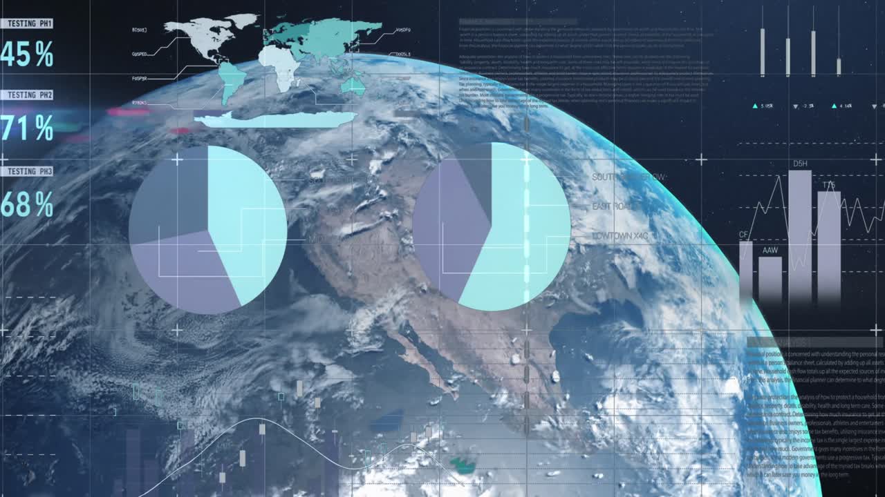 지구의 그래프와 차트를 그립니다.
