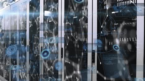 animation of mathematical equations over server room