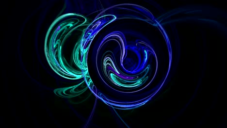 curvas coloridas movimiento de bucle abstracto fondo
