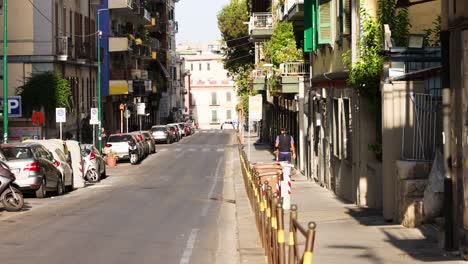 a serene street scene in naples, italy