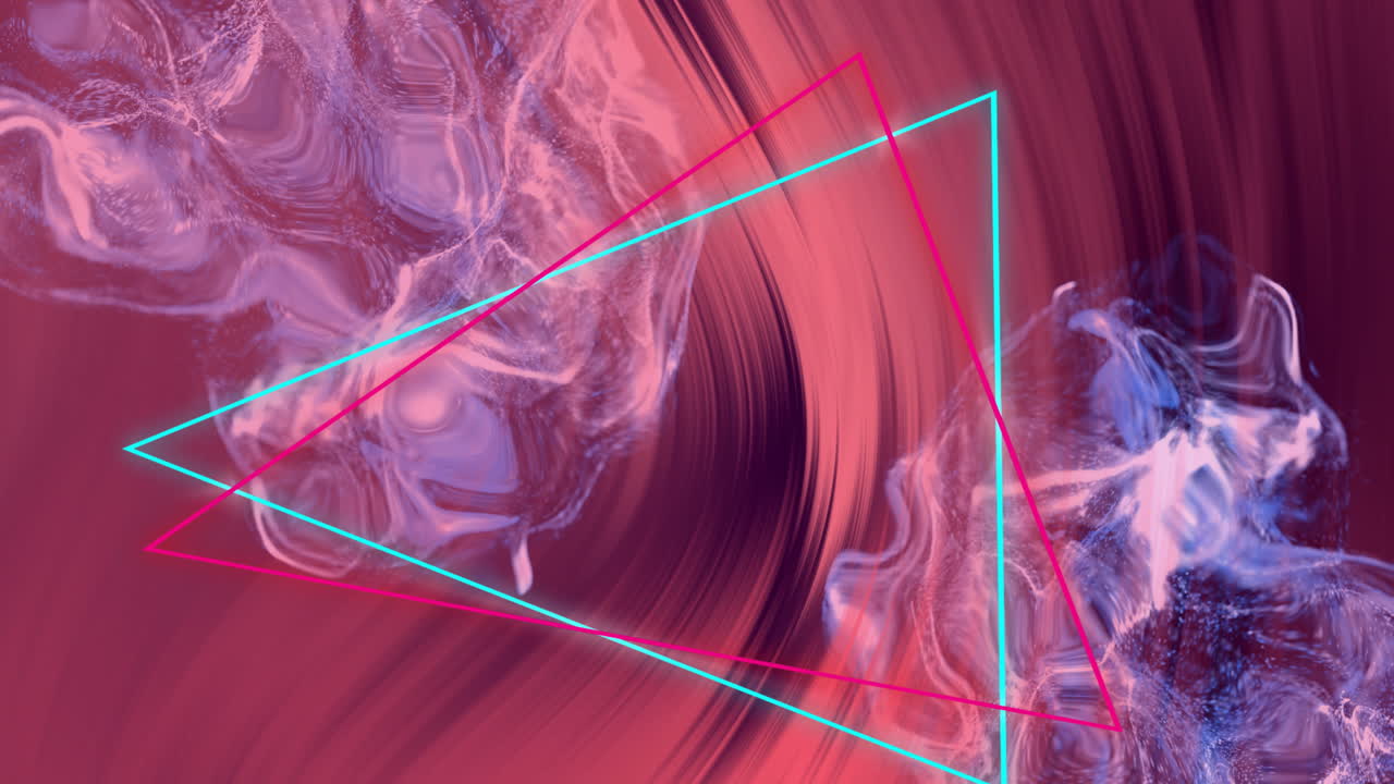 animación del patrón de neón sobre los rastros de luz de fondo