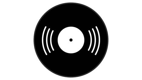 record rotating on transparent background with alpha channel.