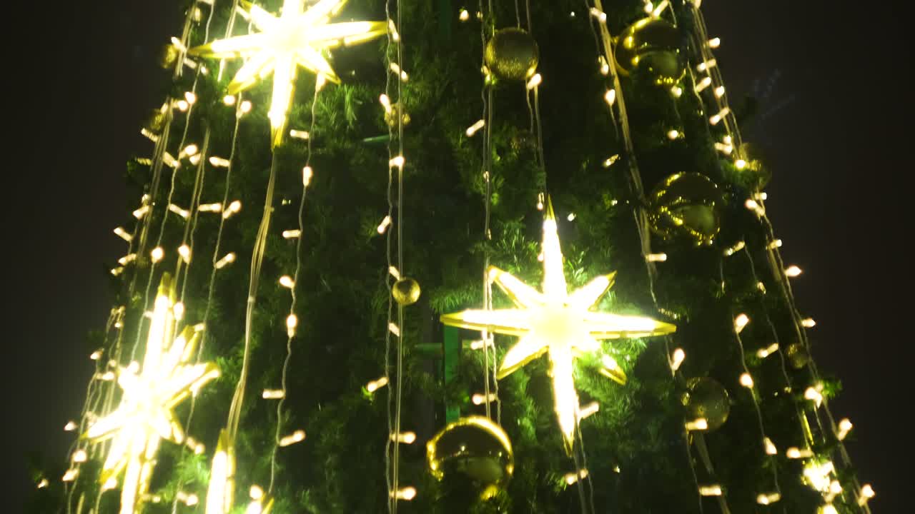 Albero di Natale Illuminato di Notte