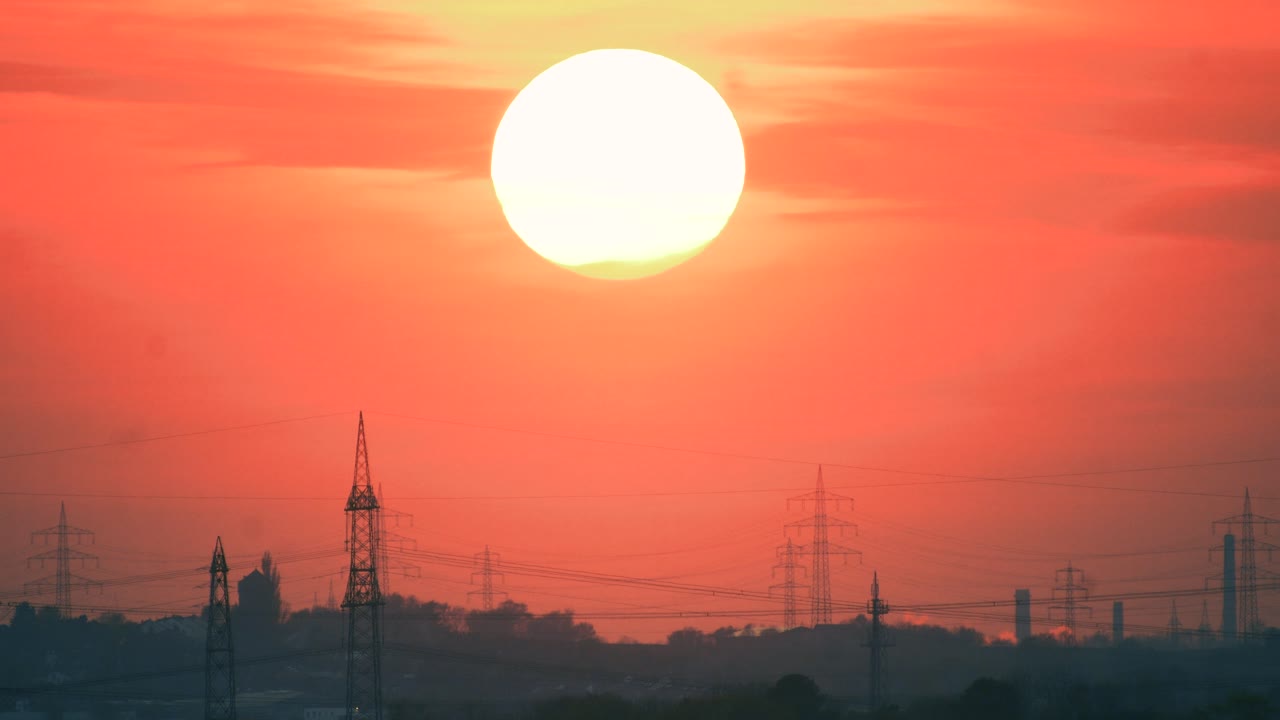 해가 지고 있어