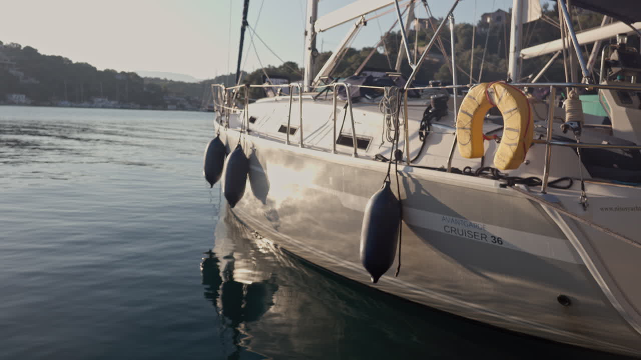 underwater view looking up to a yacht in lefkada, greece