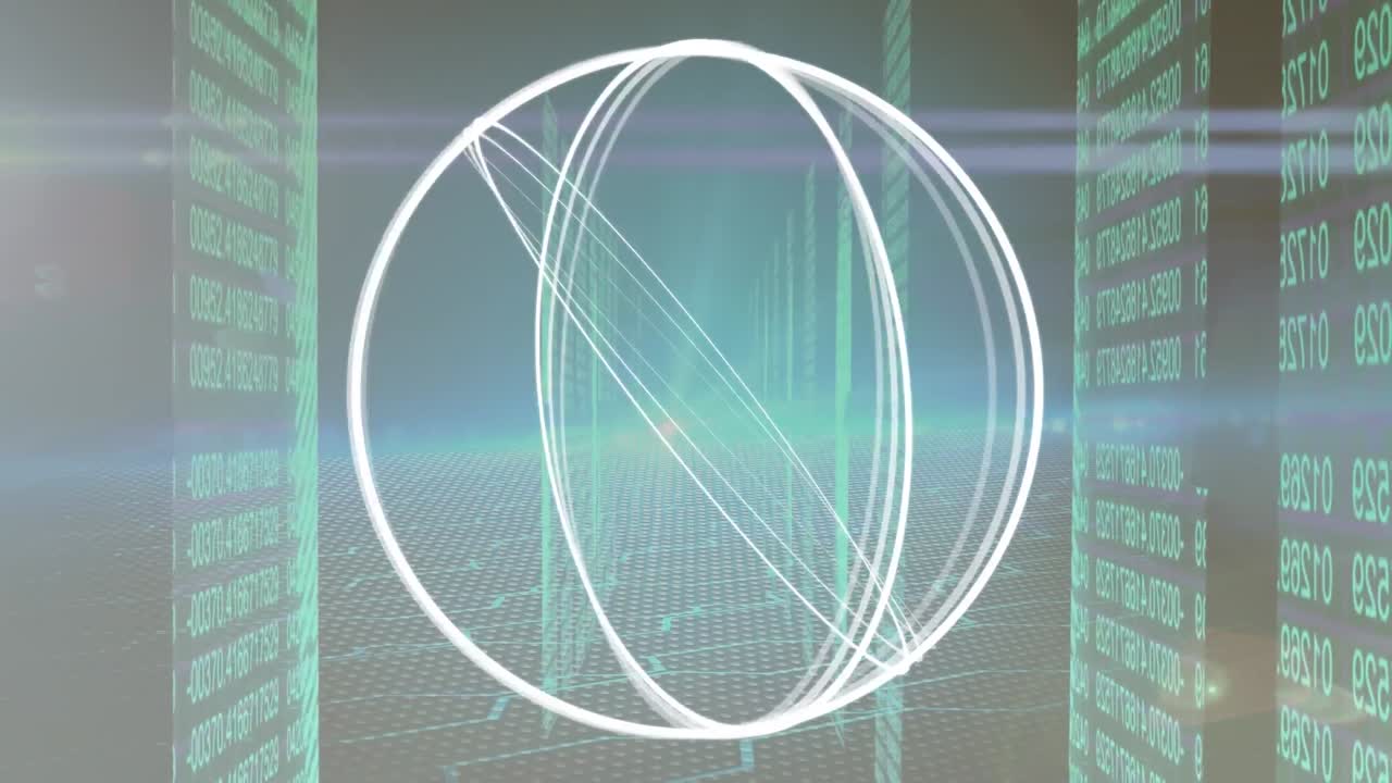 원 위의 데이터 처리의 애니메이션