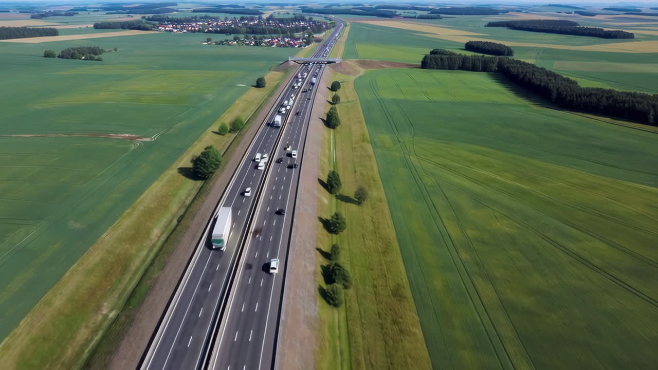 Highway Through Green Fields