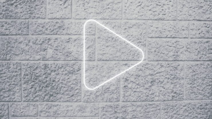 Thumbs down neon sign on brick wall 4k