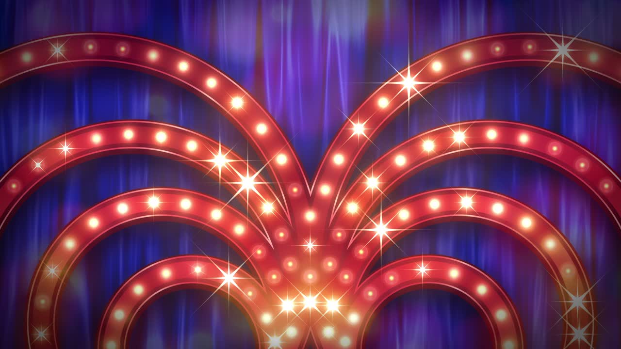 el escenario del cabaret. las luces del teatro decration.loop.