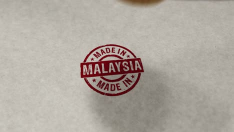 made in malaysia stamp and stamping loop animation