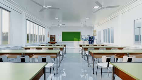 modern empty classroom interior