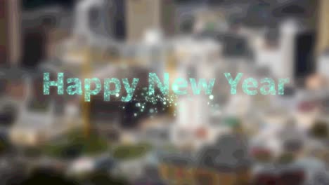 Animation-of-new-years-eve-text-over-cityscape