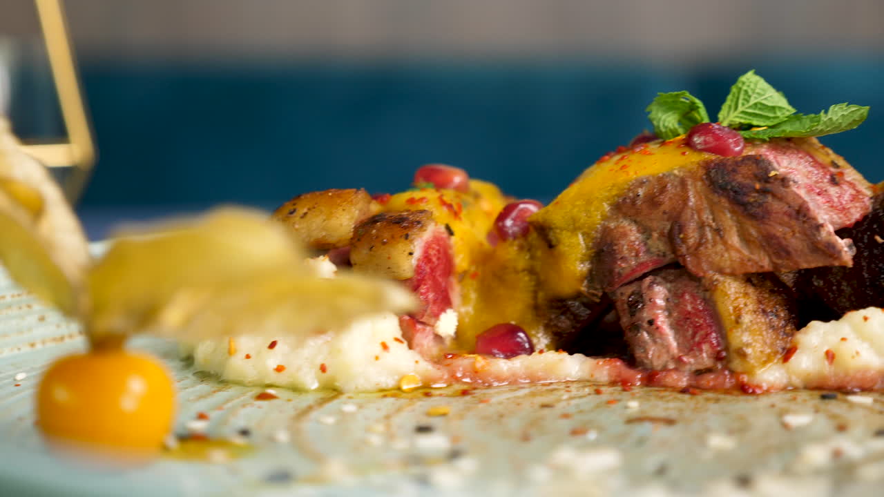 Close up of a gourmet food dish