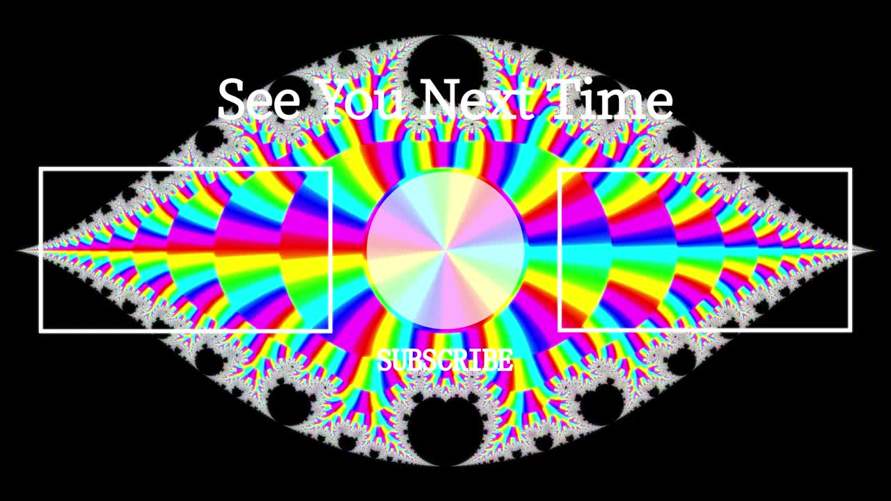 사이키델릭 플래시 엔드 카드 엔딩 스크린 모션 그래픽