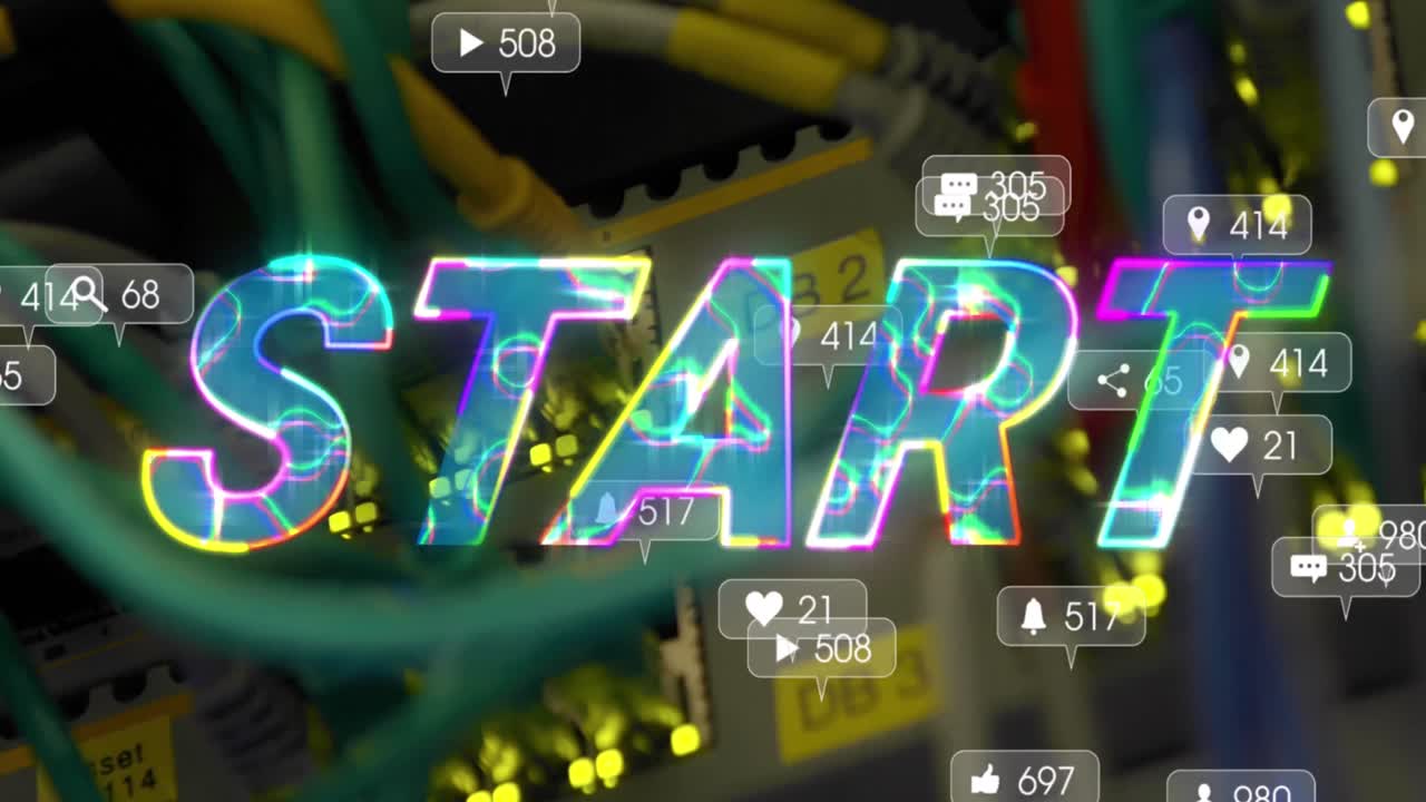 Animation of fight text over server