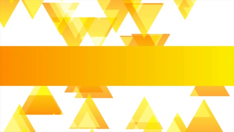 triángulos naranja tecnología abstracta fondo de movimiento geométrico mínimo