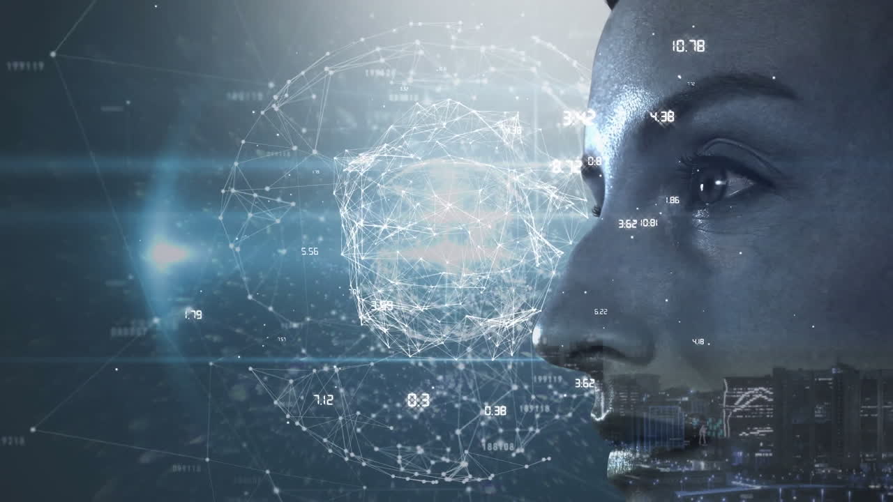 girando el globo con datos y red de conexión