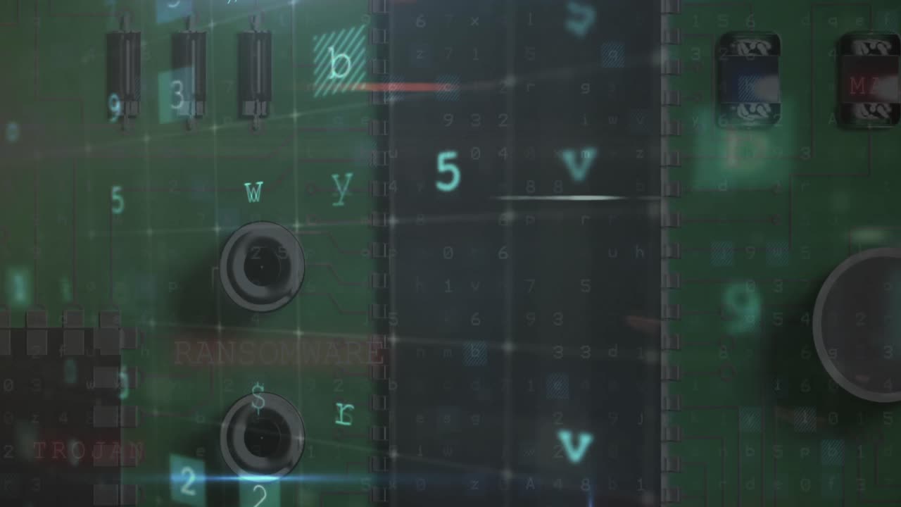 animación de múltiples palabras y números a través de un microprocesador