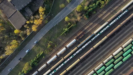 Fly-over-the-cargo-train-station