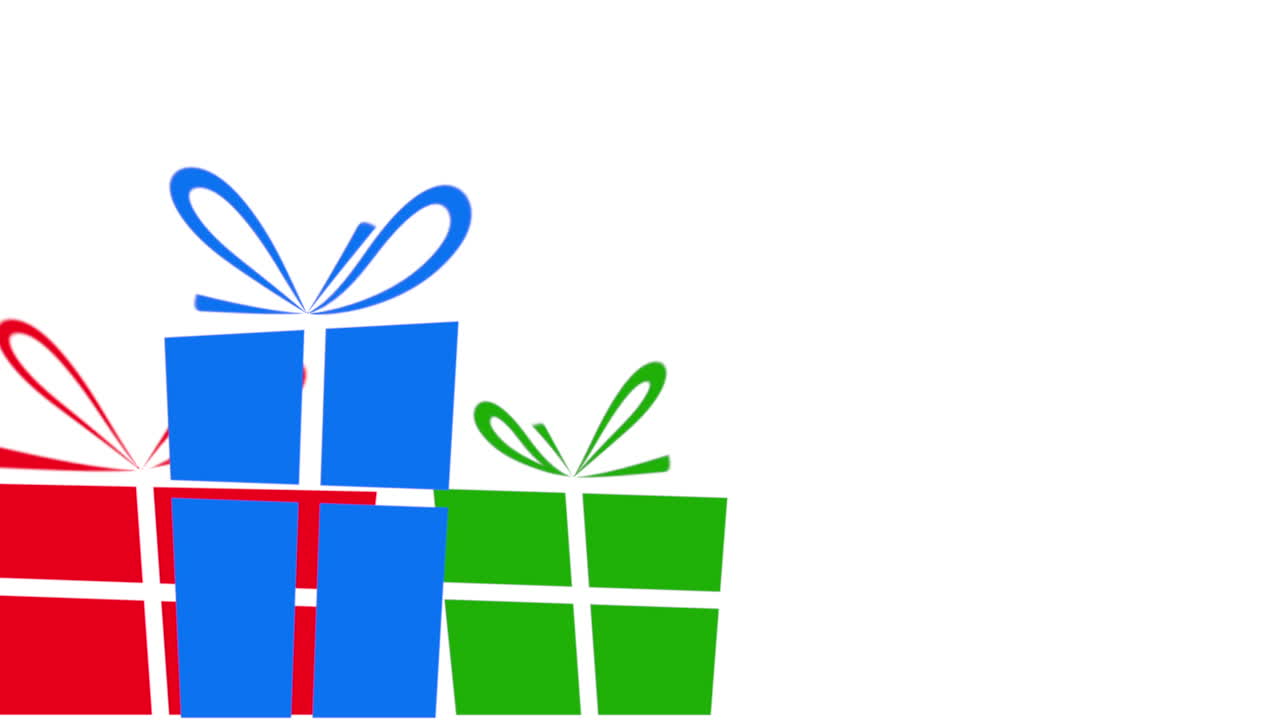Vibrant stack of gift boxes with colorful bows