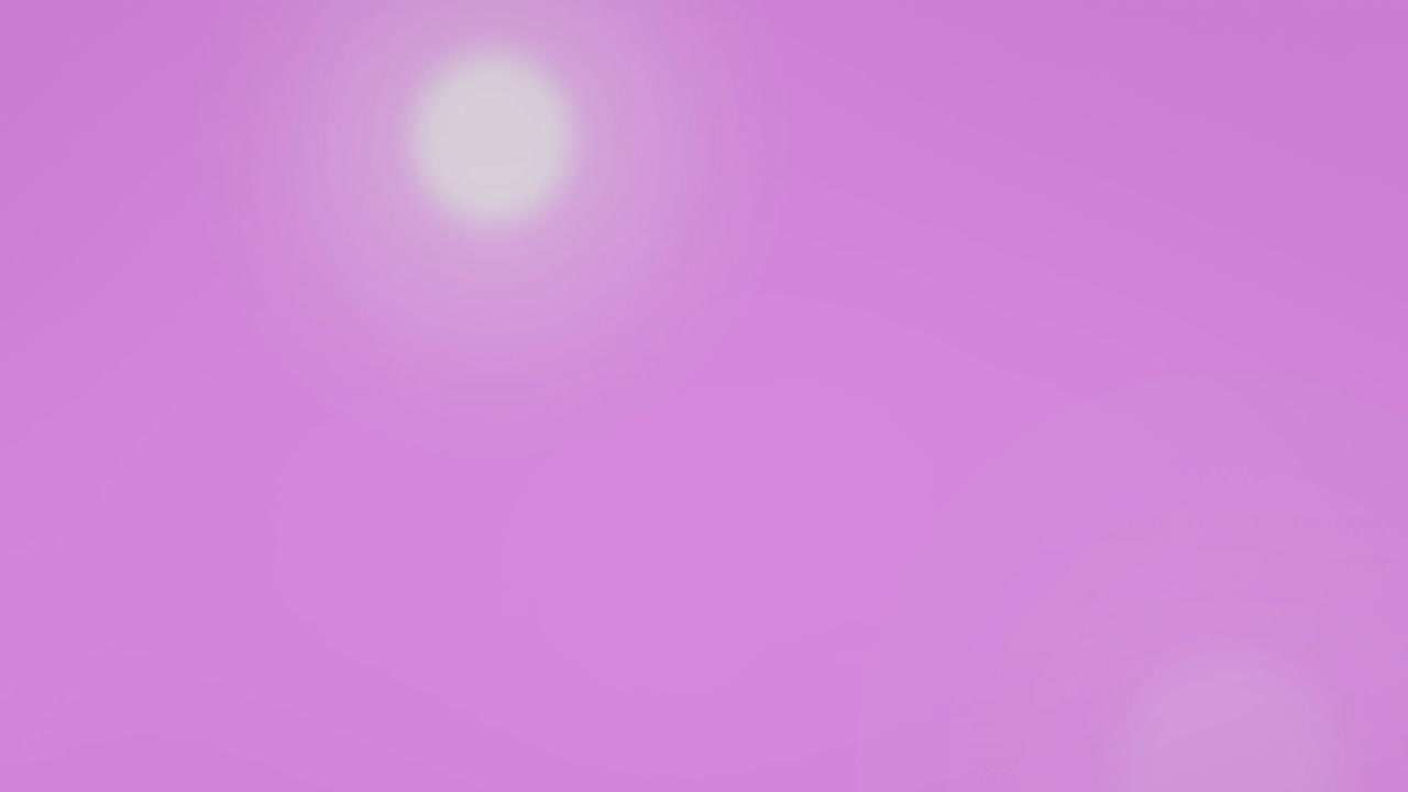 Animation of glowing white bokeh light spots flashing on pink background