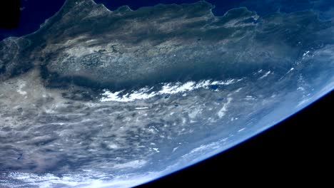 earth seen from space. san francisco, los angeles, pacific ocean. nasa public domain imagery