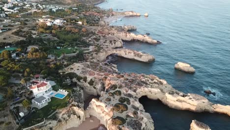 aerial view of luxurious coastal villa in algarve, portugal