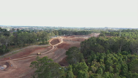 Construction-work-on-the-new-M12-highway-for-the-new-Western-Sydney-International-Airport,-Australia