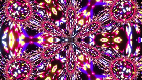 el caleidoscopio de neón púrpura del bucle vj. animación sin costuras.