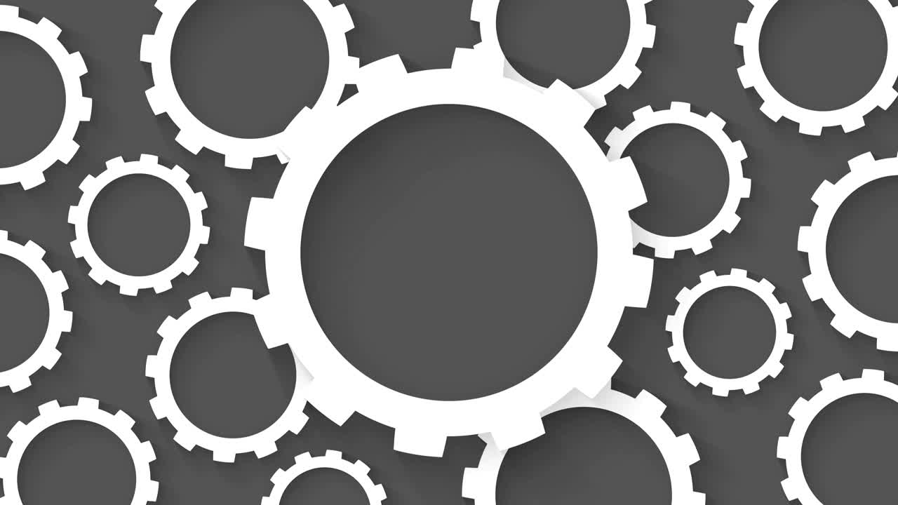 engranajes abstracto animación de bucle de fondo industrial