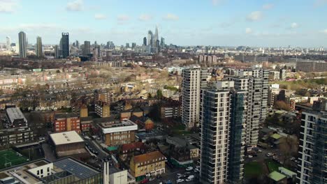 beautiful top view of buildings in the city of london