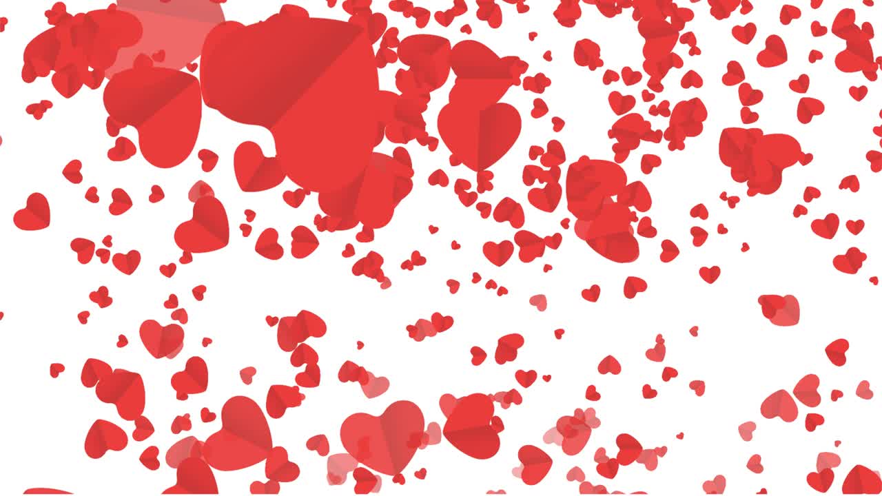 Cuori che cadono, bellissimo sfondo a cuori per matrimonio, compleanno, San Valentino, inviti ecc.