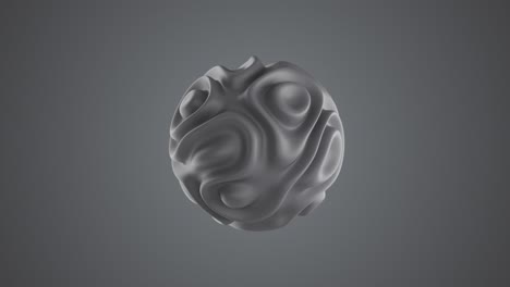 animación ondulada arte abstracto esfera 3d