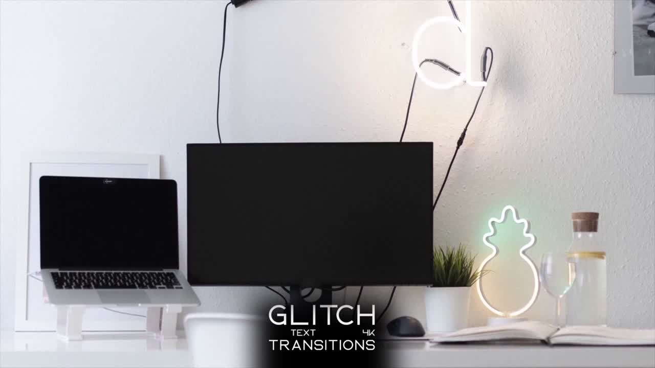 Moderne glitch-tekstovergange til videoredigering