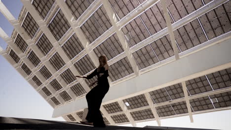 free jump ballet dance at barcelona forum solar panel