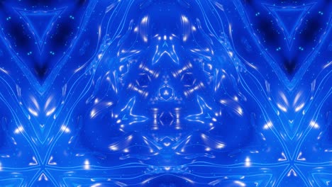 abstract symmetric 3d structures with looped animation, smooth blue color gradients. kaleidoscope effect with abstract fractal waves. beautiful abstract background with 3d pattern. dof