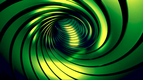 túnel espiral verde abstracto