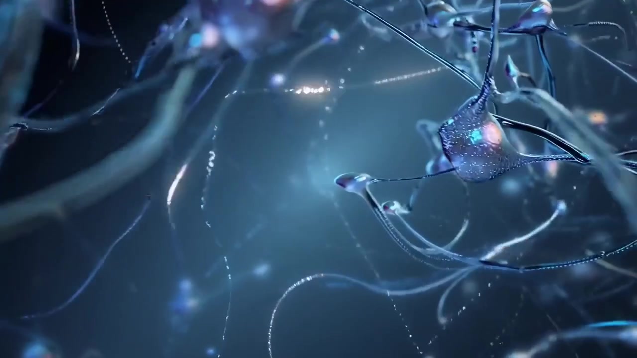 Abstract Animation of Neural Network Connections in the Human Brain