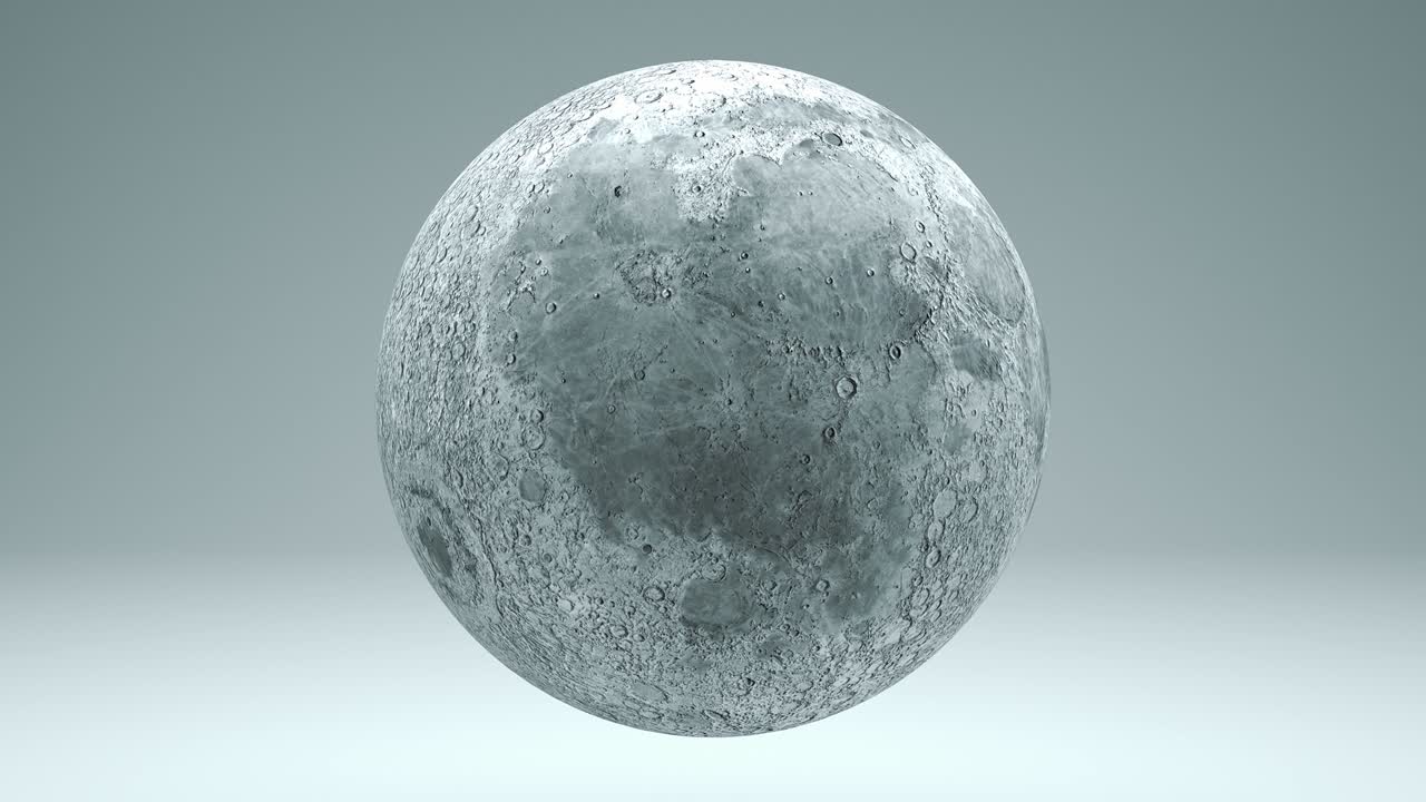 달의 회전, 원활한 루핑, 고립된 4k, 루마 매트