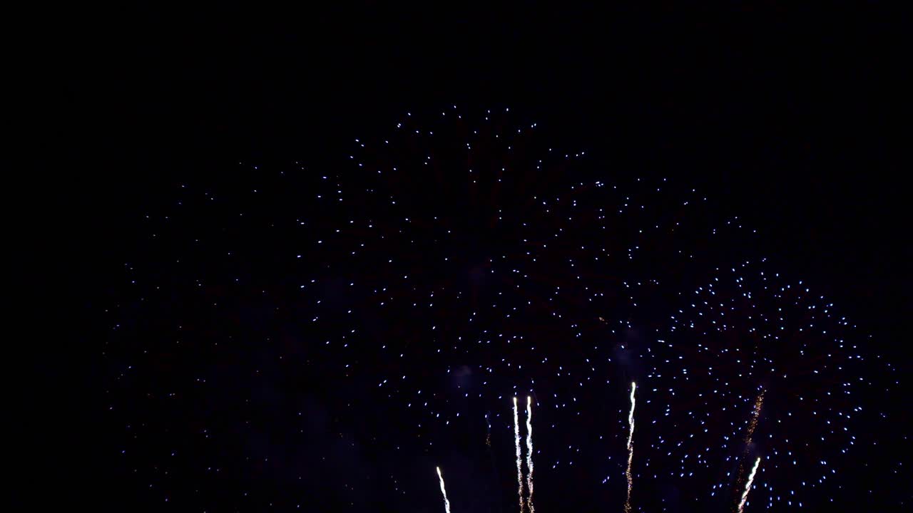 Beautiful colourful fire work display at night for celebration in festival